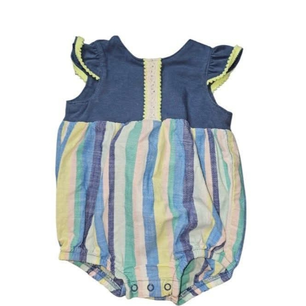 Cat & Jack 3/6m Baby Girls Striped Romper